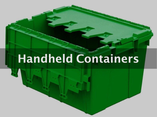 Reusable Plastic Container Totes Attached Lids