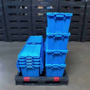 21 x 15 x 12 Attached Lid Container Stackable