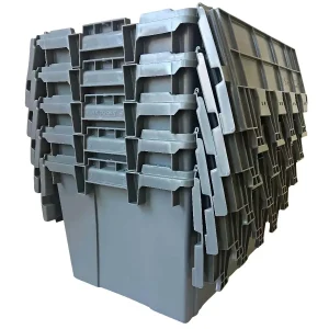 Round Trip Hinged Lid Tote Bin